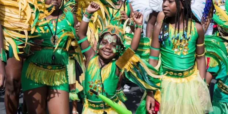 Children's joy at Notting Hill Carnival parade